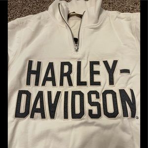 Harley-Davidson Felt Letter 1/4-Zip Pullover
